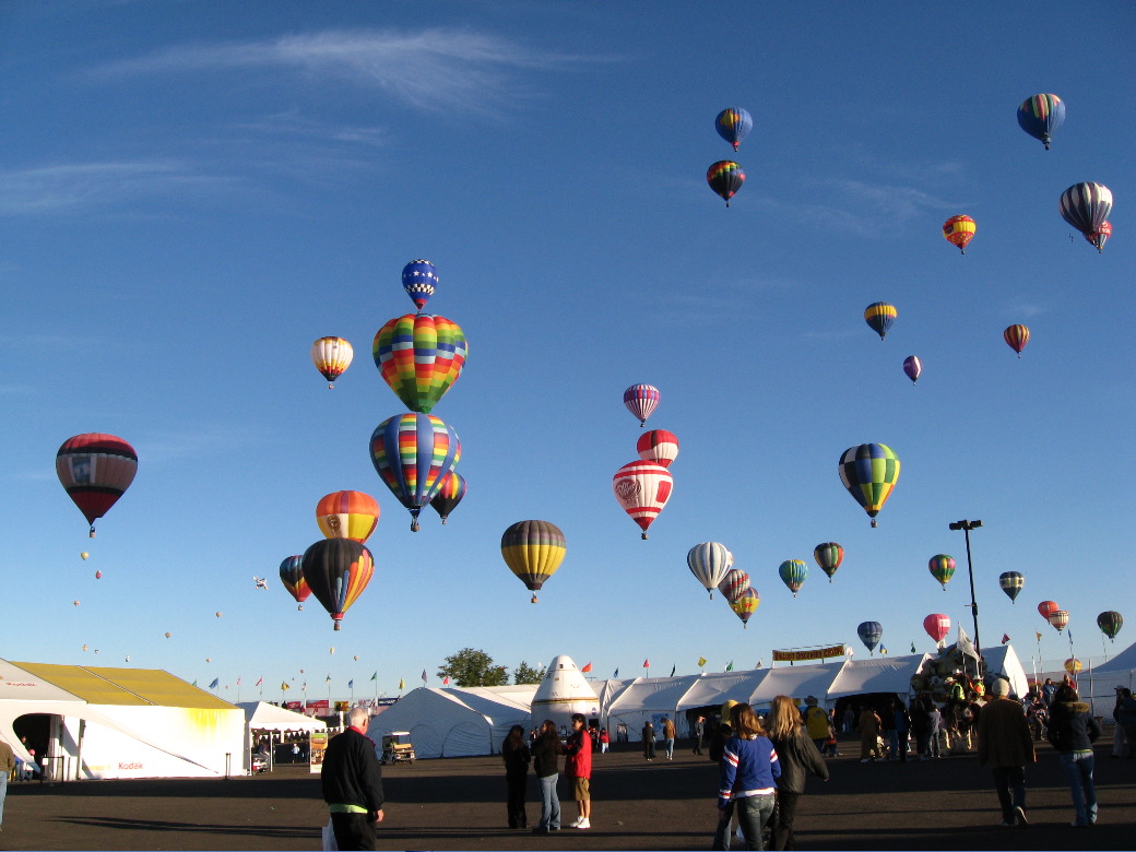 This is an event where balloons sail down and attempt to grab a prize on the end of a pole