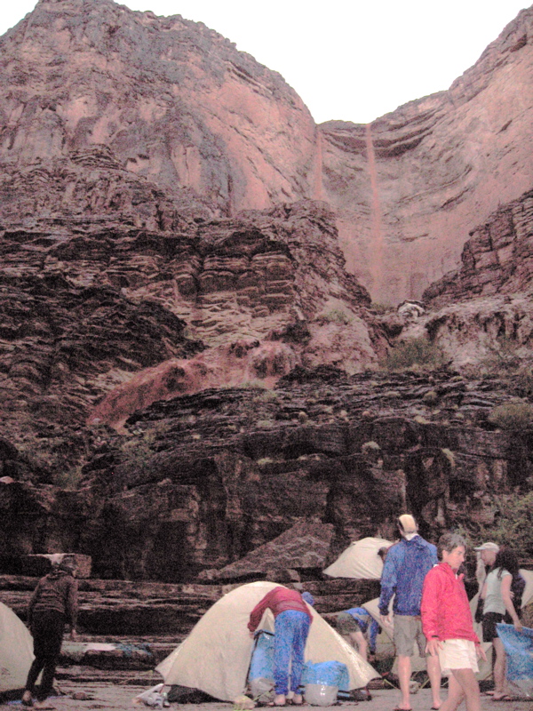 Waterfall above our camp