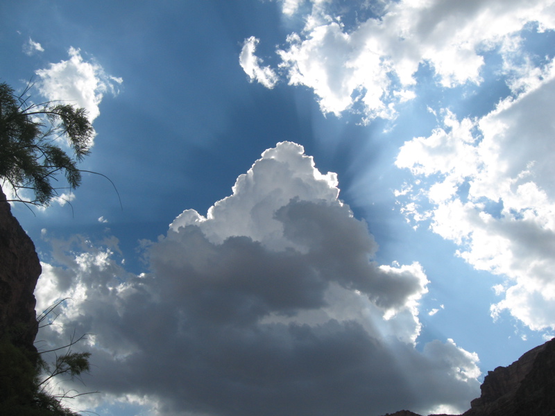 Sun behind clouds