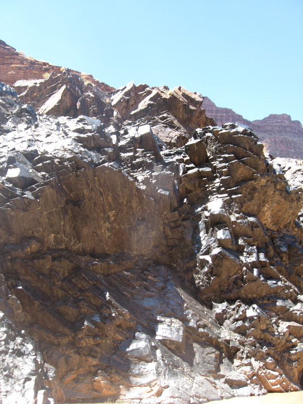 Shiny black gneiss