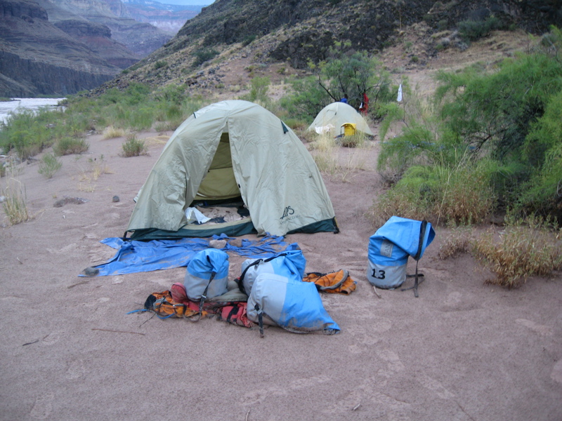Our bedraggled tent
