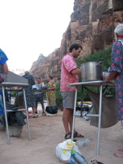 Cooking dinner