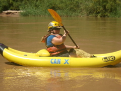 Great time for an action shot, since there are no friggin' rapids
