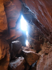 View upward, near the waterfall