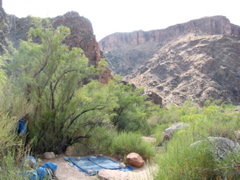 Our first camp with view