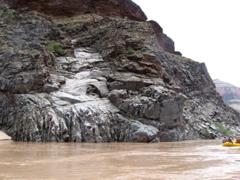 Smooth black rock