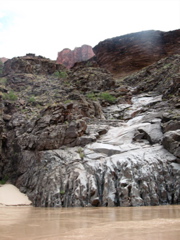 Smooth black rock