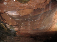 Elves Canyon, behind the waterfall