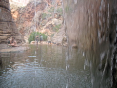 Elves Canyon, behind the waterfall