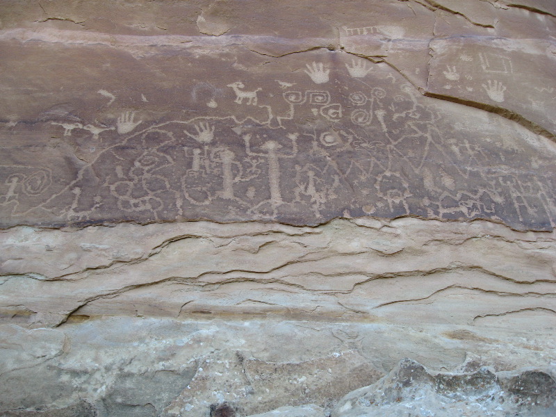 The largest petroglyph wall found at Mesa Verde