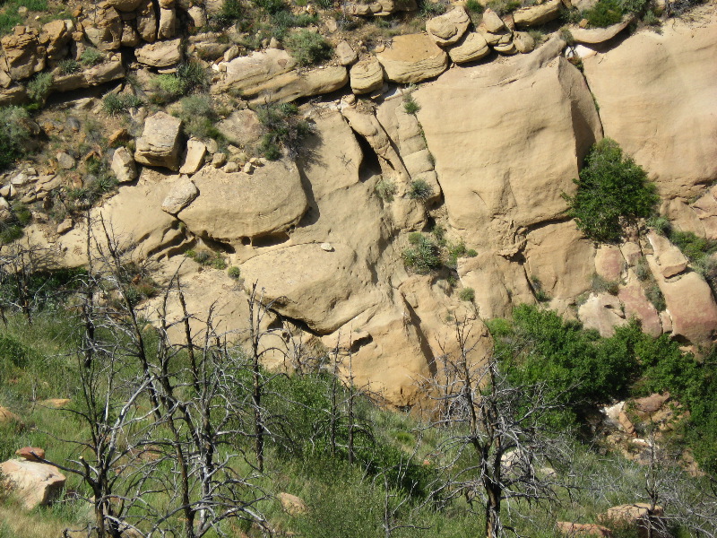 Hand and foothoolds in the center of the picture